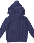 Lined Cable Knit Jacket Navy