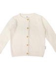 White Cotton Knit Cardigan