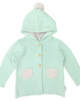 Hooded Knit Jacket Mint