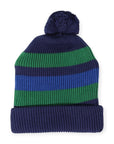 Jurassic Stripe Knit Beanie Blue
