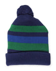 Jurassic Stripe Knit Beanie Blue