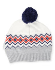 Pattern Knit Beanie Grey