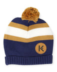 Classy Knit Beanie Mustard Stripe