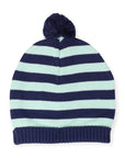 Stripe Knit Beanie Navy & Mint
