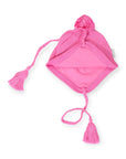 Lined Beanie with Pom Pom Pink