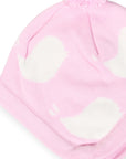 Baby Bird Lined Knit Beanie Pink