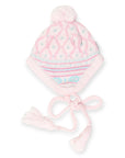 Pattern Knit Beanie Pink