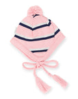 Knit Striped Girls Beanie Pink