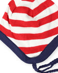 Striped Knit Beanie Red