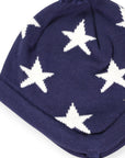 Stars Lined Knit Beanie Navy