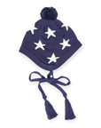 Stars Lined Knit Beanie Navy