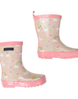 Unicorn & Rainbows Gumboot Dusty Pink Gloss