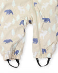 Bear Colour Change Sherpa Lined Zip Rain Suit Tapioca