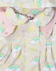 Sunshine & Rainbows Polar Fleece Lined Raincoat Tapioca