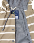 Colour Change Stripe Raincoat Chestnut