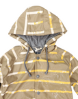 Colour Change Stripe Raincoat Chestnut