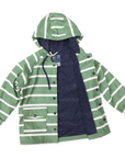 Colour Change Stripe Raincoat Green