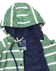 Colour Change Stripe Raincoat Green