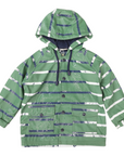 Colour Change Stripe Raincoat Green