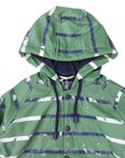 Colour Change Stripe Raincoat Green