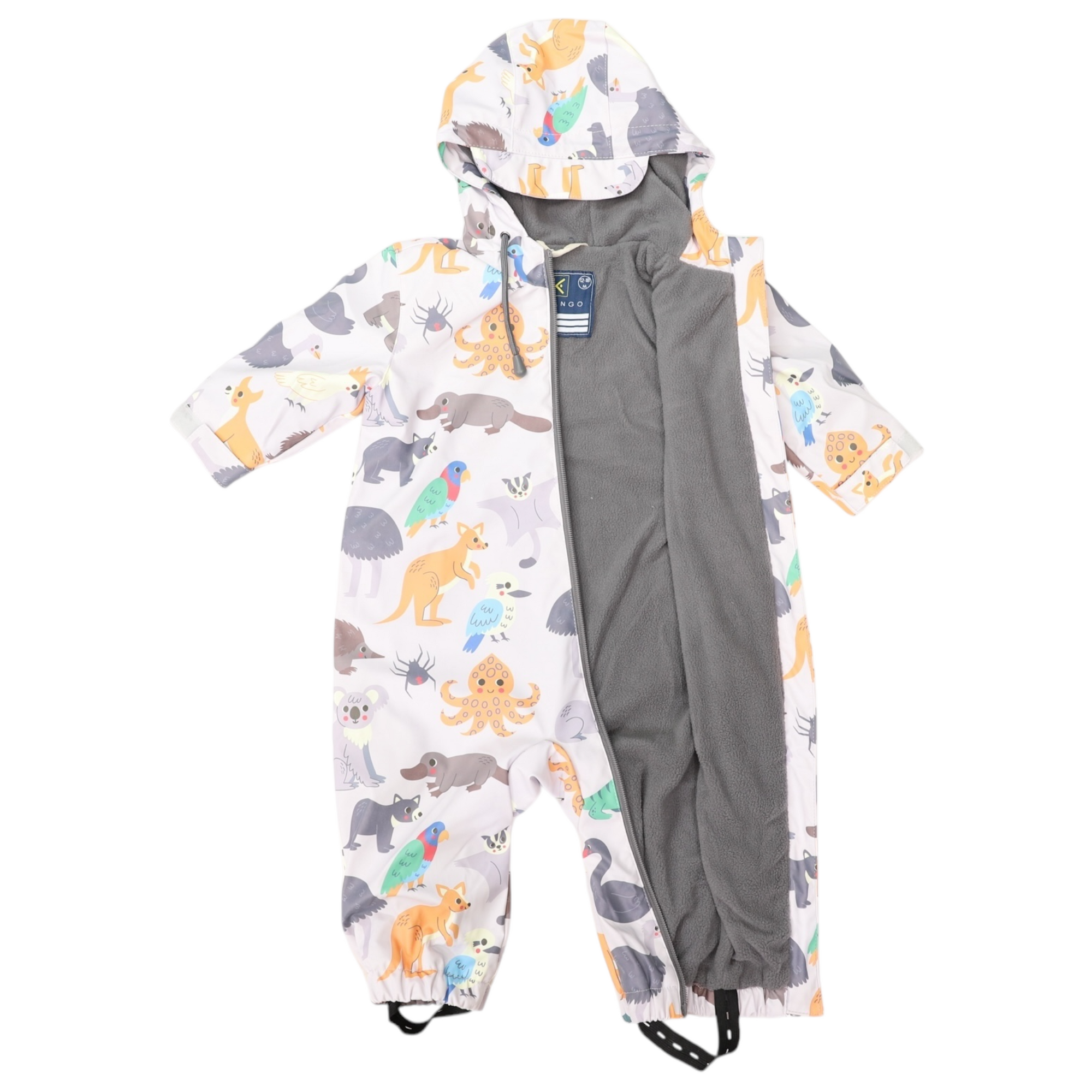 Australian Animal Rain Suit Grey