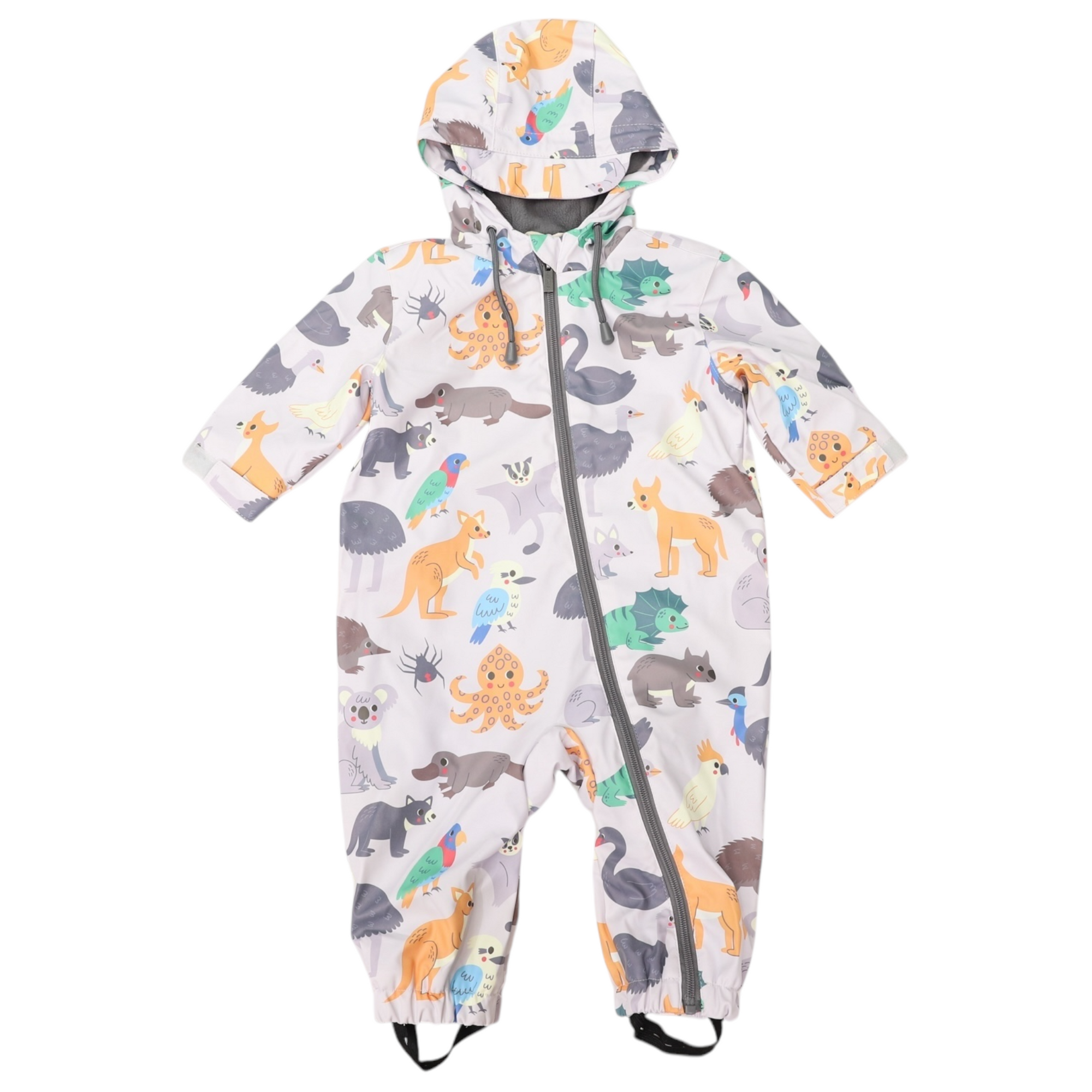 Australian Animal Rain Suit Grey