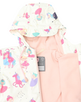 Dancing Unicorns Rain Suit Cream