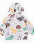 Australian Animal Printed Raincoat Grey