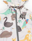Australian Animal Printed Rainsuit Grey