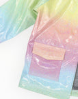 Glitter Unicorn Rainbow Raincoat Pink