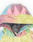 Glitter Unicorn Rainbow Raincoat Pink
