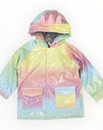 Glitter Unicorn Rainbow Raincoat Pink