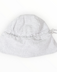 Cotton Legionnaires Sun Hat Grey Marle Stripe