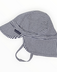 Cotton Legionnaires Sun Hat Navy Stripe