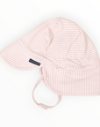 Cotton Legionnaires Sun Hat Dusty Pink Stripe