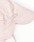 Cotton Legionnaires Sun Hat Dusty Pink Stripe