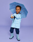 Shark Print Gumboot Blue