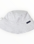 Cotton Sun Hat Grey Marle Stripe