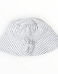 Cotton Sun Hat Grey Marle Stripe