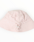 Cotton Sun Hat Dusty Pink Stripe