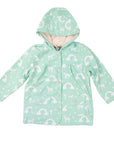 Colour Change Unicorn Raincoat Mint