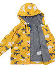 Dinosaur Colour Change Raincoat Mustard