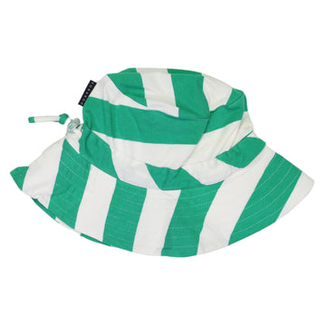 Striped Cotton Sun Hat Green Stripe