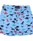 Dinosaur Print Quick Dry Recycled 4 Way Stretch Boardies Airy Blue