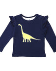 Top with Brachiosaurus Applique Navy