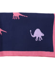 Dinosaur Knit Blanket Navy