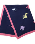 Dinosaur Knit Blanket Navy