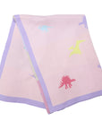 Dinosaur Knit Blanket Pink
