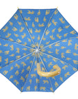Tiger Print Umbrella Blue