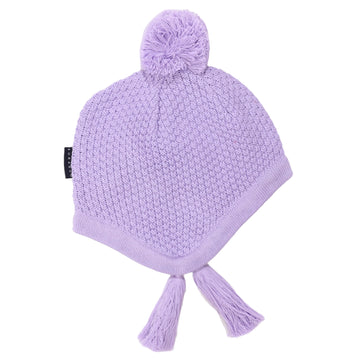 Textured Knit Beanie Lavender